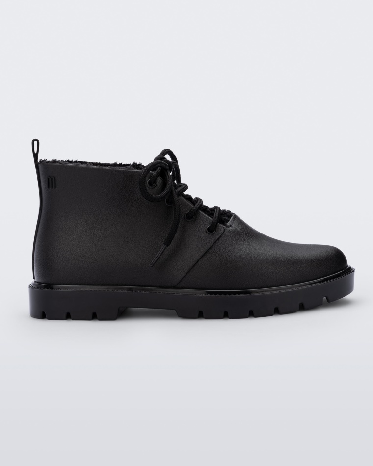 black_melissa_fluffy_boot.jpg Black Melissa Fluffy Boot - Image 1
