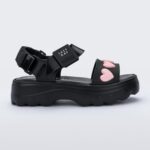 Melissa Black Kick Off Sandal Lazy Oaf
