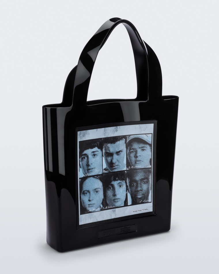 melissa_canvas_bag_stranger_things_black.jpg Melissa Canvas Bag Stranger Things Black - Image 1