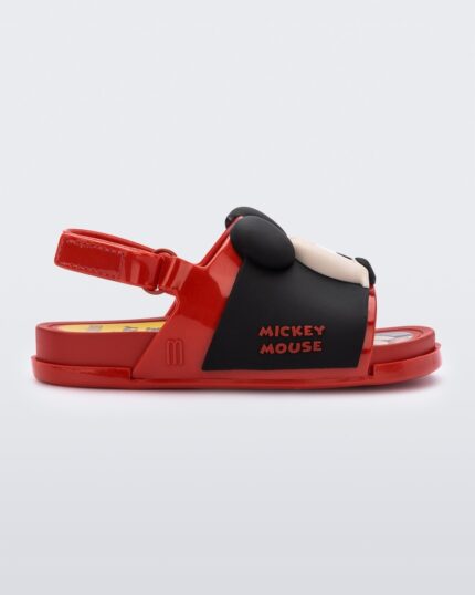 Melissa Mini Beach Slide Sandal Mickey And Friends Baby Red