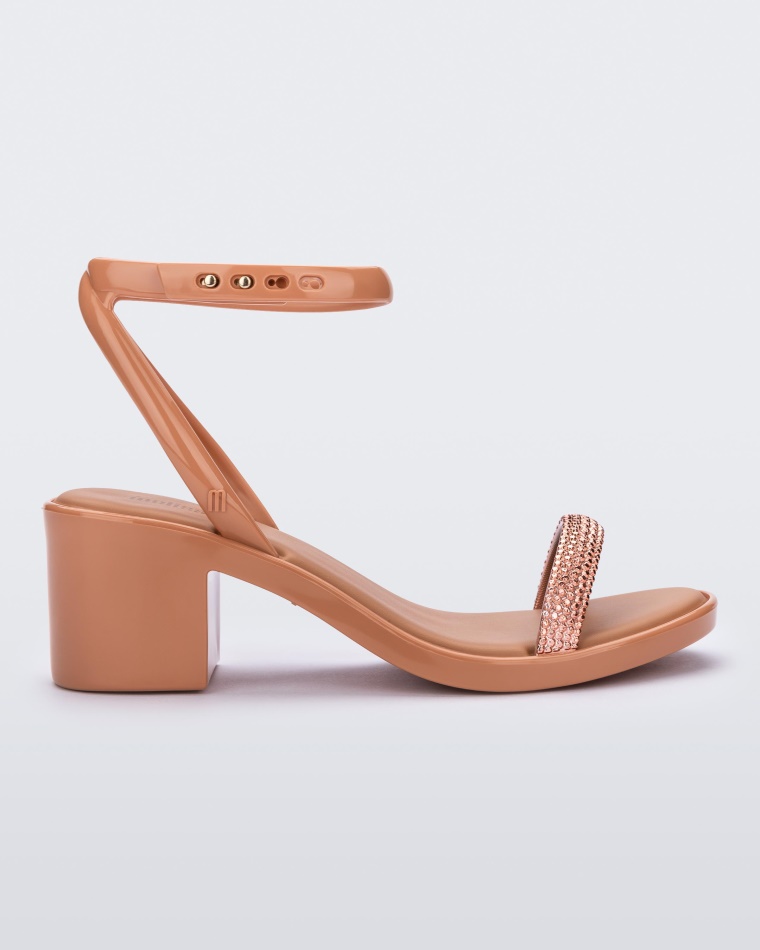 melissa_shiny_heel_brown.jpg Melissa Shiny Heel Brown - Image 1